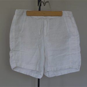 J. Jill White Linen Drawstring Shorts